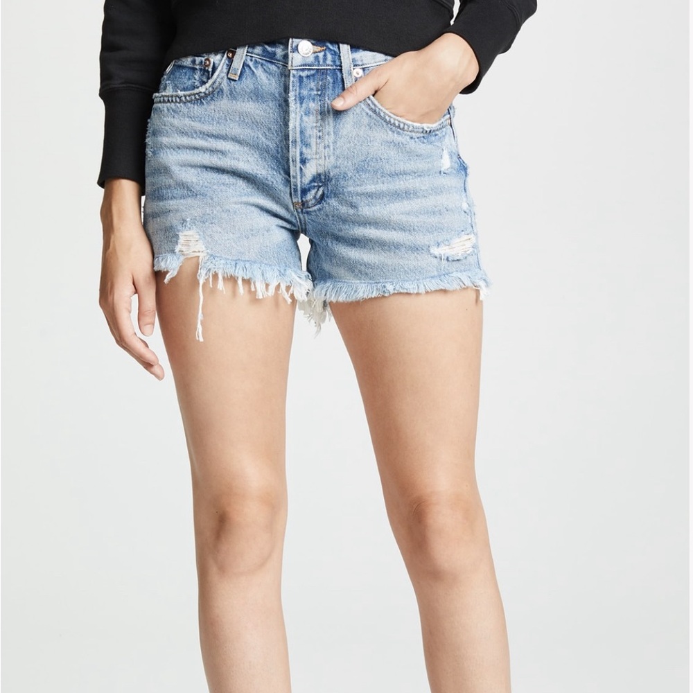 AGOLDE PARKER VINTAGE CUT OFF SHORT IN ENCORE